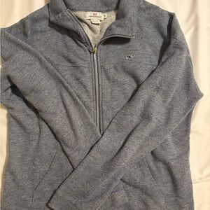 Vineyard Vines women’s Heathered Blue Zip-Up Sweater